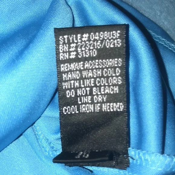 AGB turquoise sleeveless lined midi dress chest pockets button front NEW size M - Picture 7 of 11